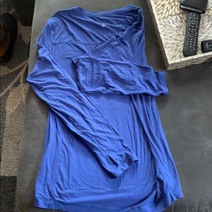 blue long sleeve soft lululemon shirt